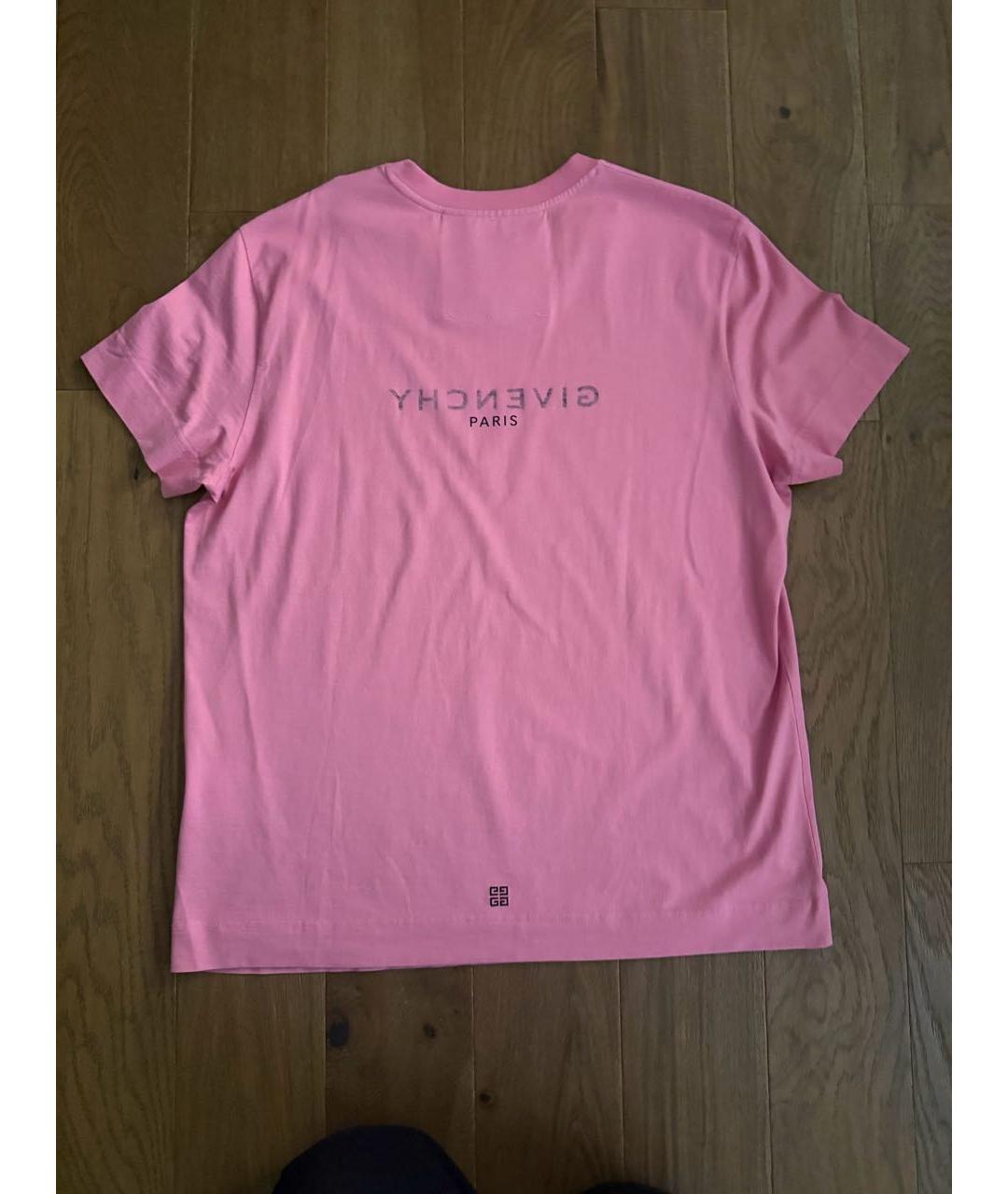 GIVENCHY Розовая хлопковая футболка, фото 3