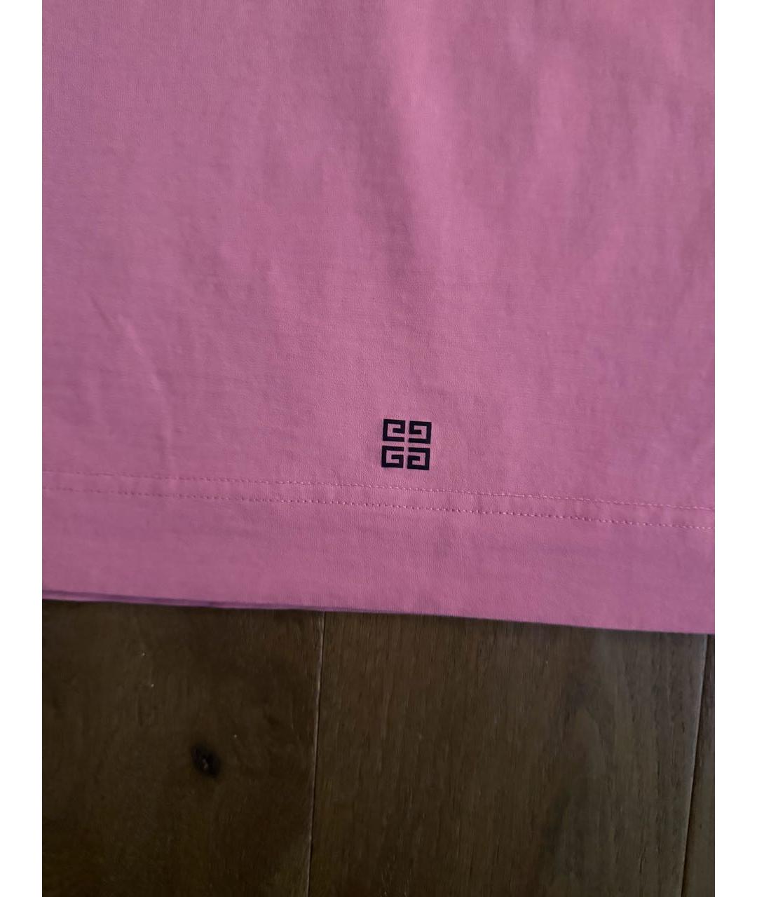 GIVENCHY Розовая хлопковая футболка, фото 5