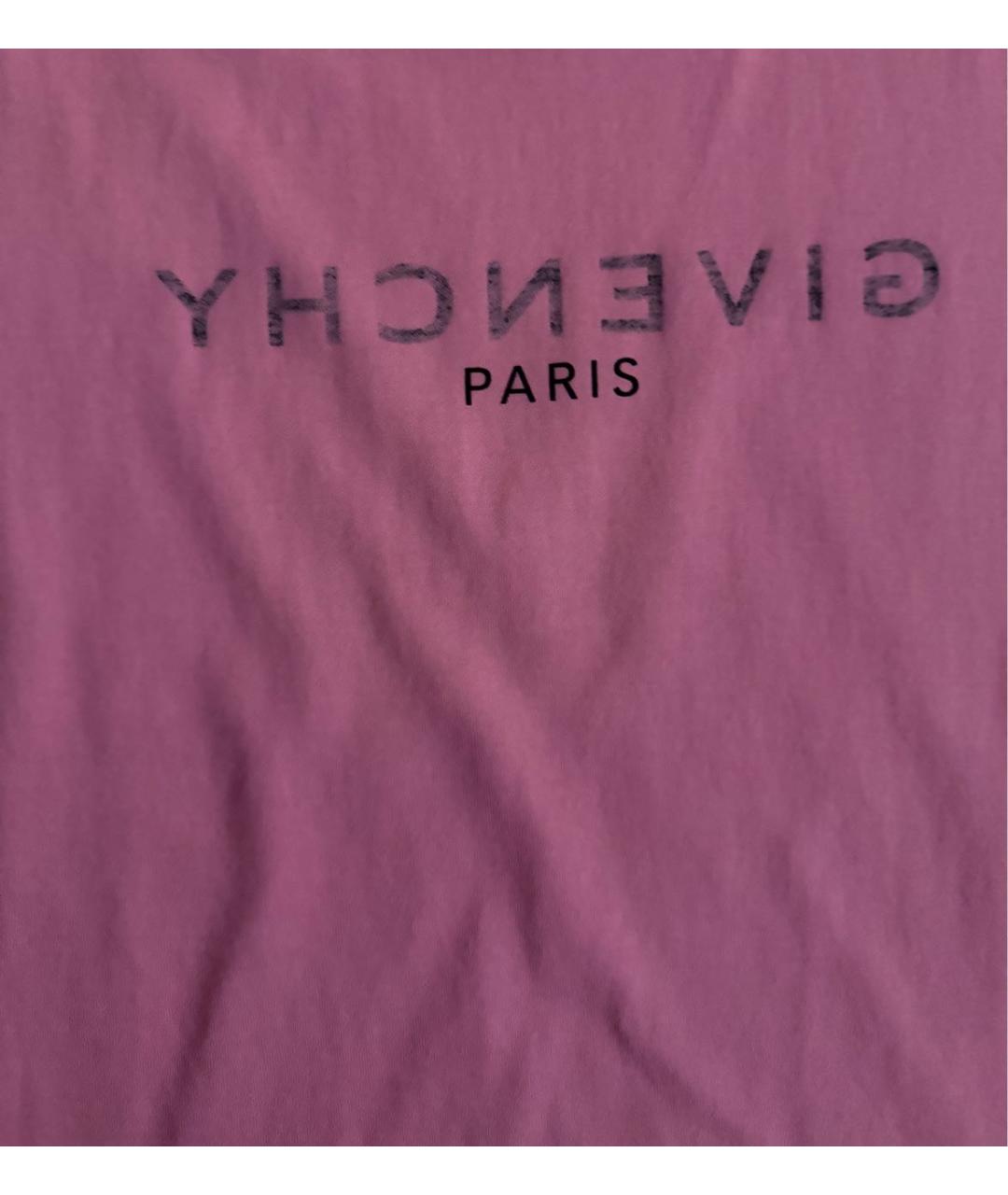 GIVENCHY Розовая хлопковая футболка, фото 4