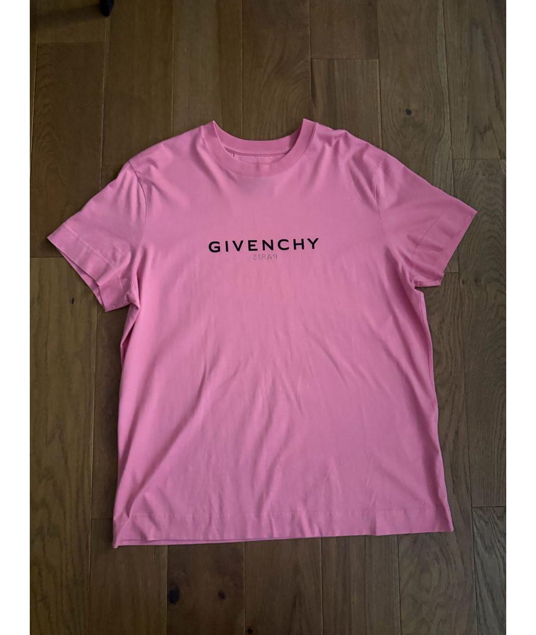 GIVENCHY Розовая хлопковая футболка, фото 6