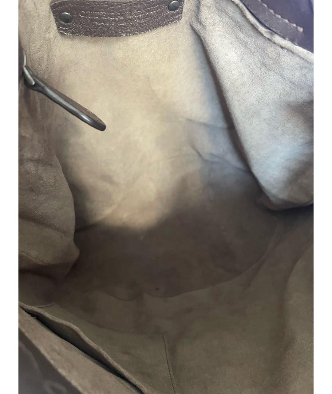 BOTTEGA VENETA Коричневая кожаная сумка тоут, фото 6