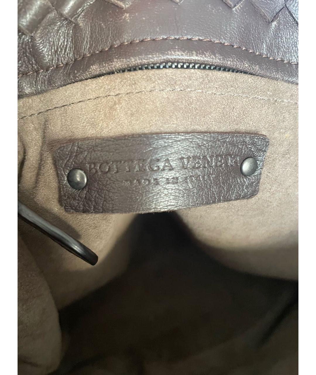 BOTTEGA VENETA Коричневая кожаная сумка тоут, фото 7