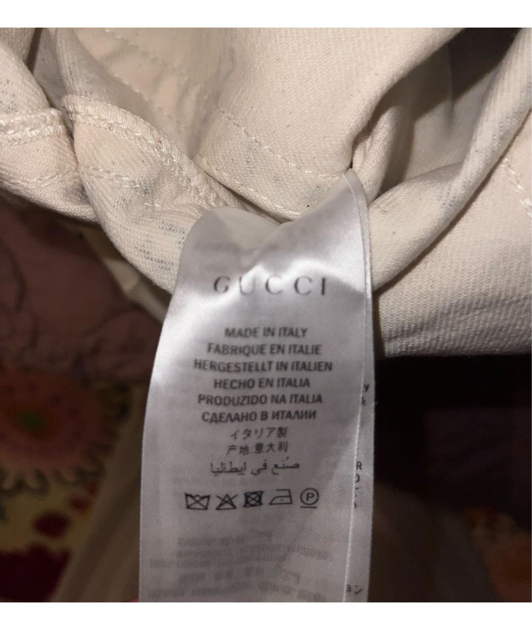 GUCCI Бежевая деним юбка миди, фото 4