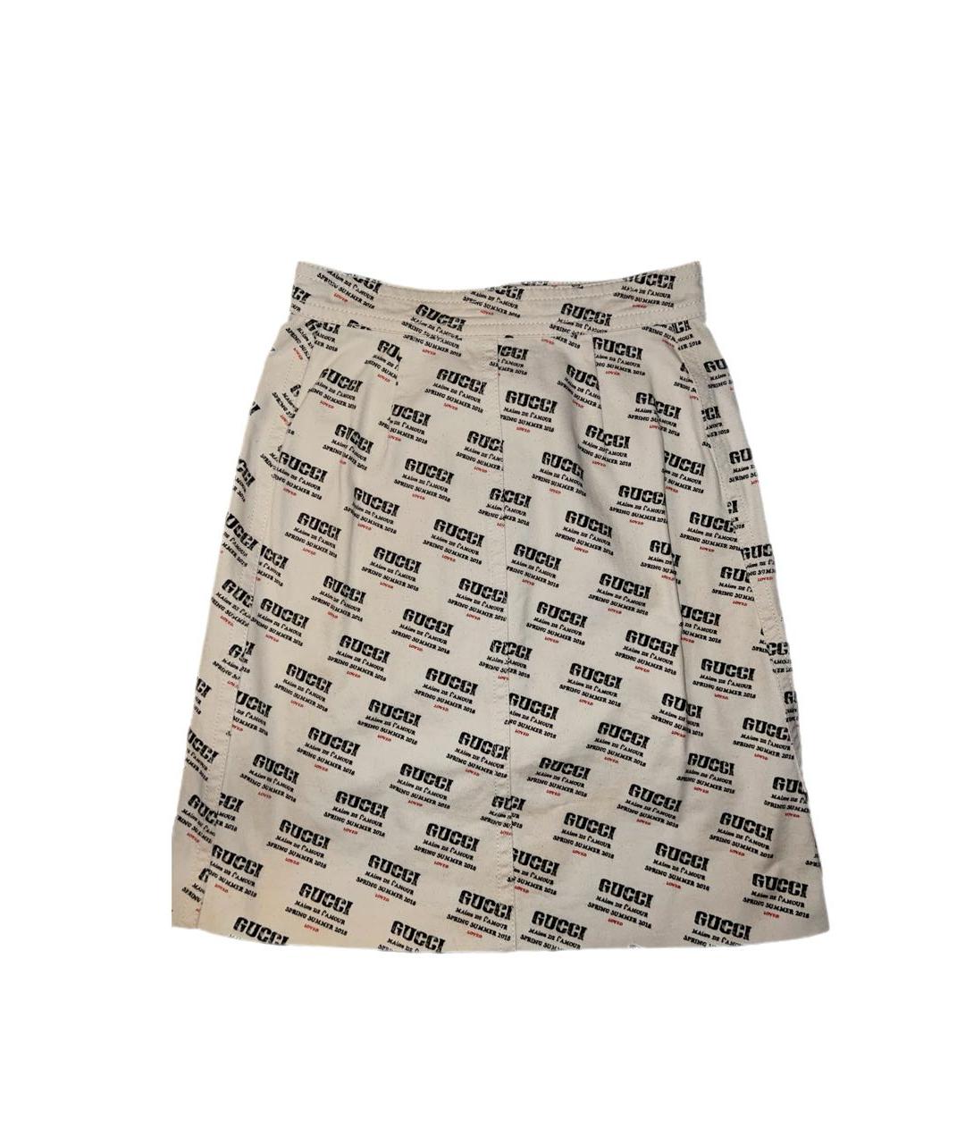 GUCCI Бежевая деним юбка миди, фото 2