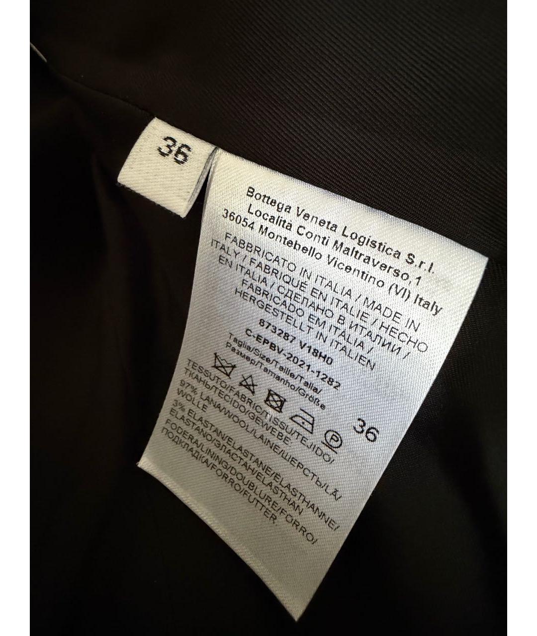 BOTTEGA VENETA Черный шерстяной жакет/пиджак, фото 3