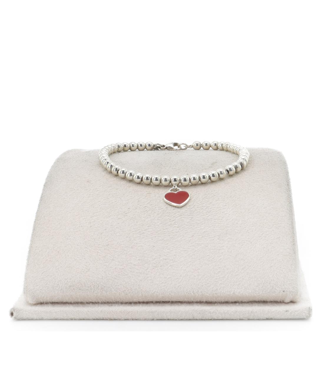 TIFFANY&CO Красный серебряный браслет, фото 2