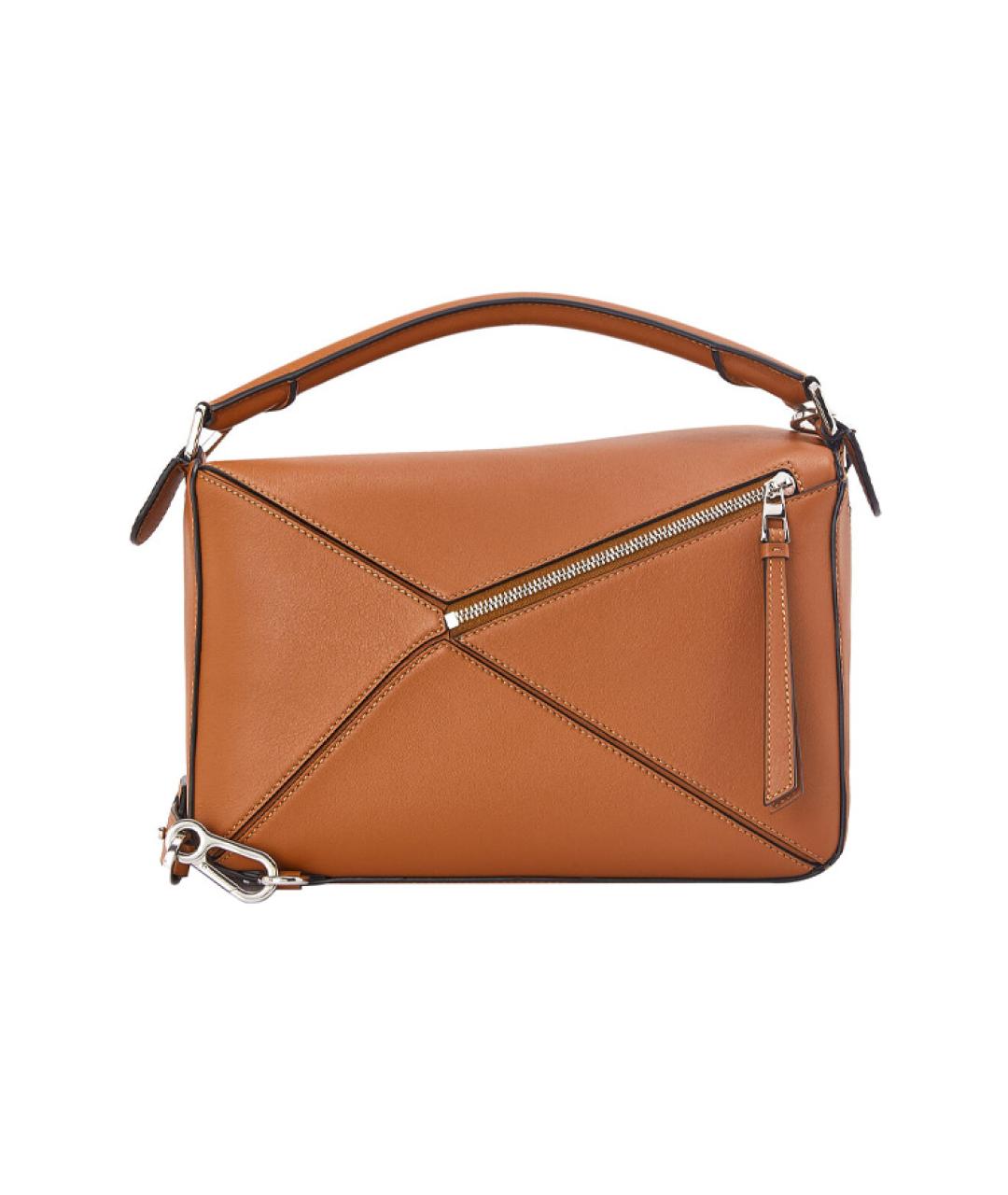 LOEWE Коричневая кожаная сумка через плечо, фото 4