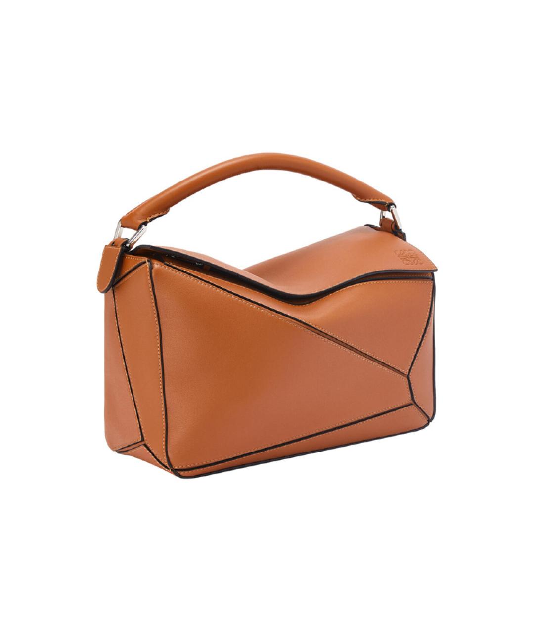 LOEWE Коричневая кожаная сумка через плечо, фото 2