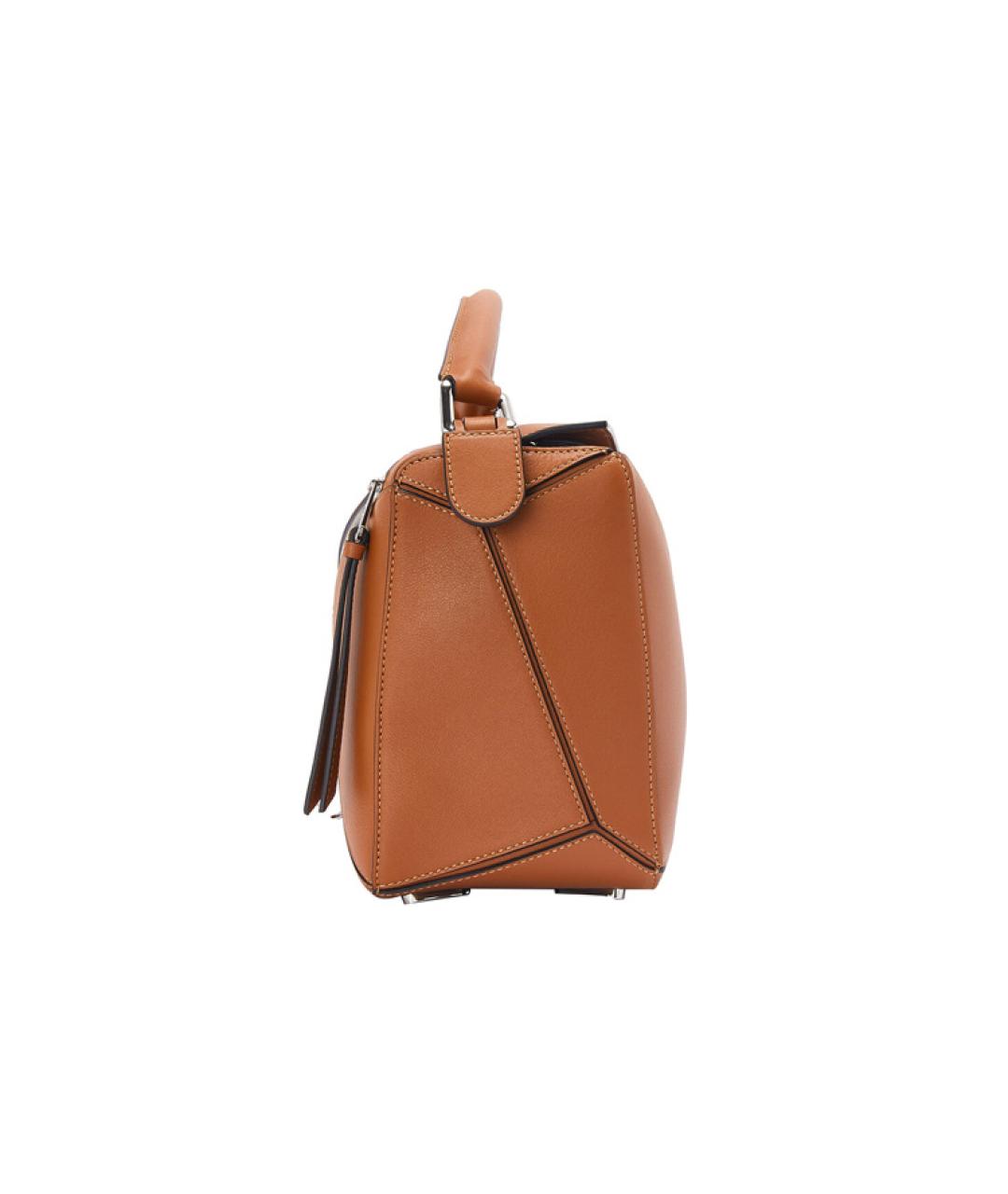 LOEWE Коричневая кожаная сумка через плечо, фото 3