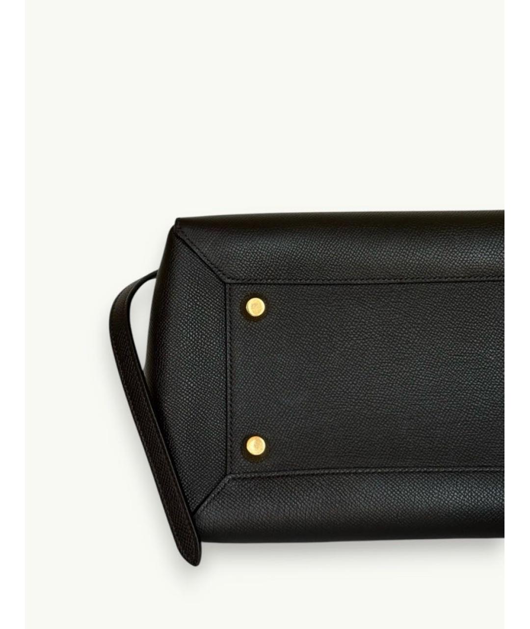 CELINE Черная кожаная сумка с короткими ручками, фото 3