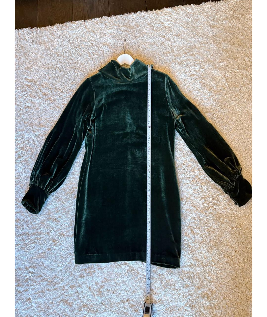 RALPH LAUREN Зеленые бархатное коктейльное платье, фото 3