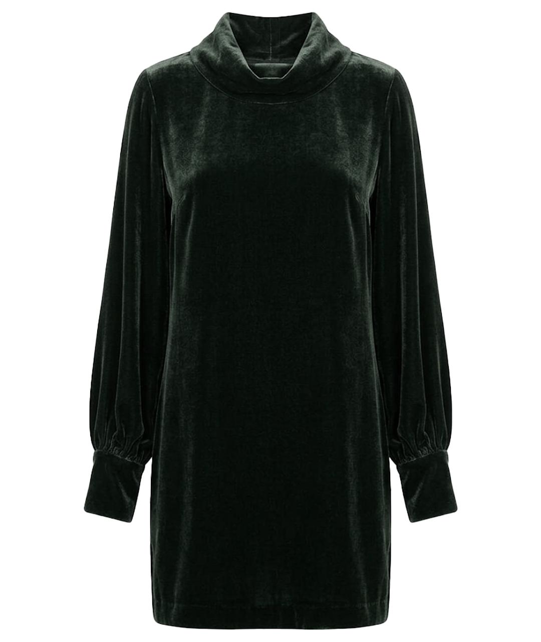 RALPH LAUREN Зеленые бархатное коктейльное платье, фото 1