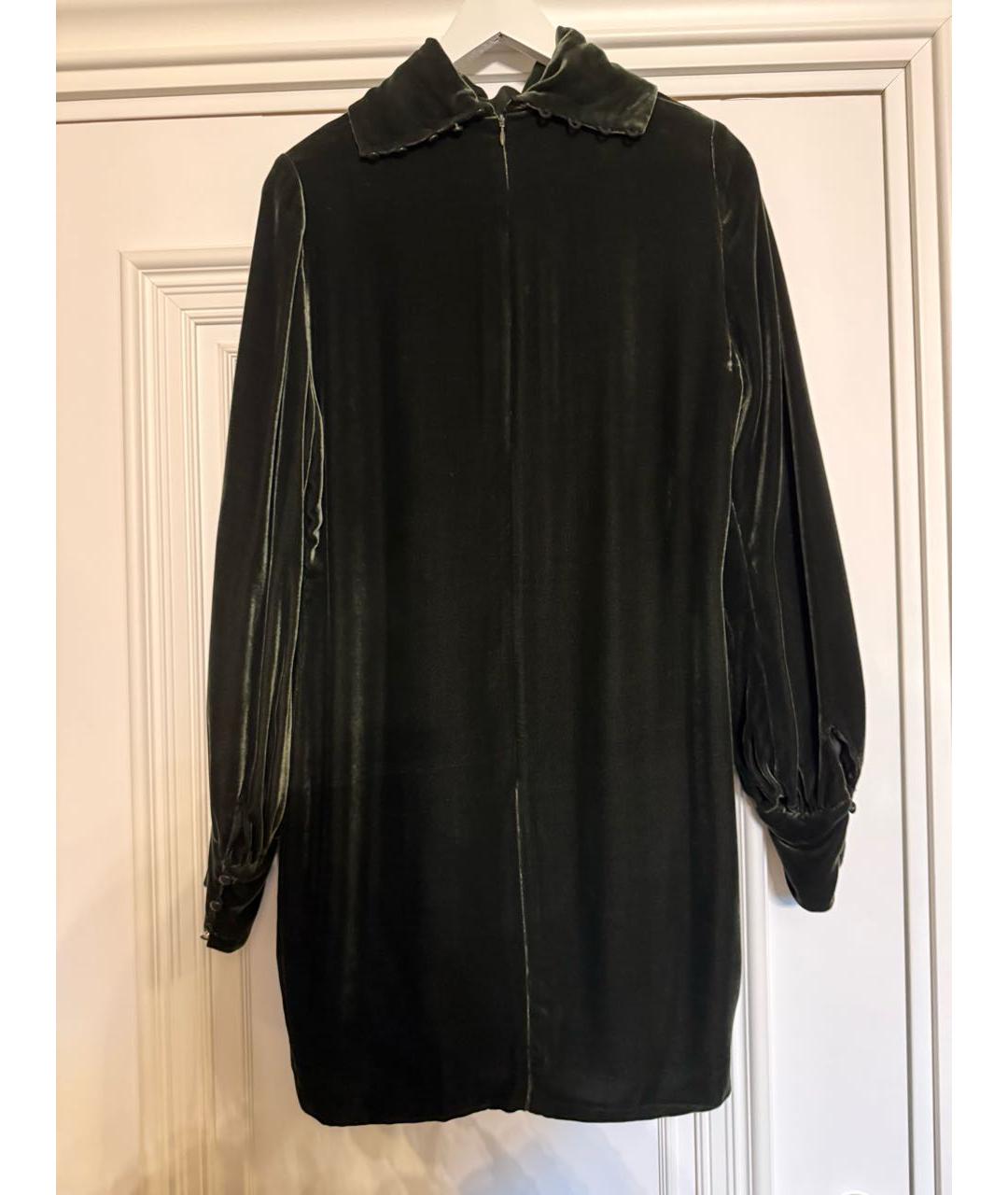 RALPH LAUREN Зеленые бархатное коктейльное платье, фото 2