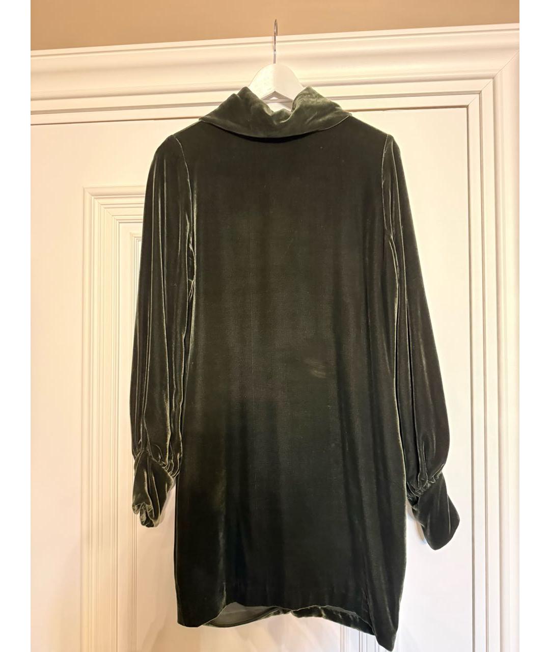 RALPH LAUREN Зеленые бархатное коктейльное платье, фото 5