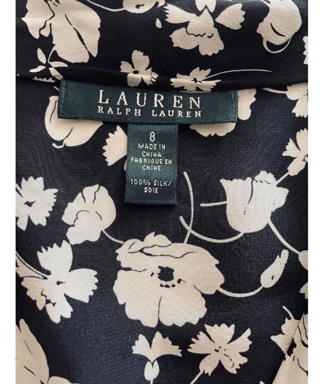 RALPH LAUREN Черная шелковая блузы, фото 3