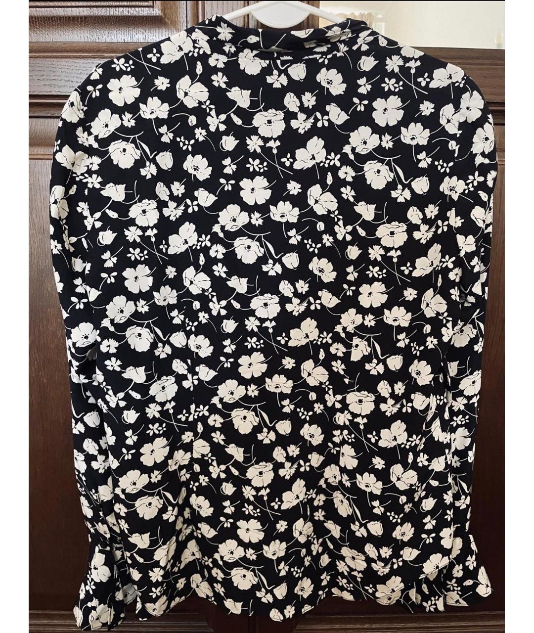 RALPH LAUREN Черная шелковая блузы, фото 2