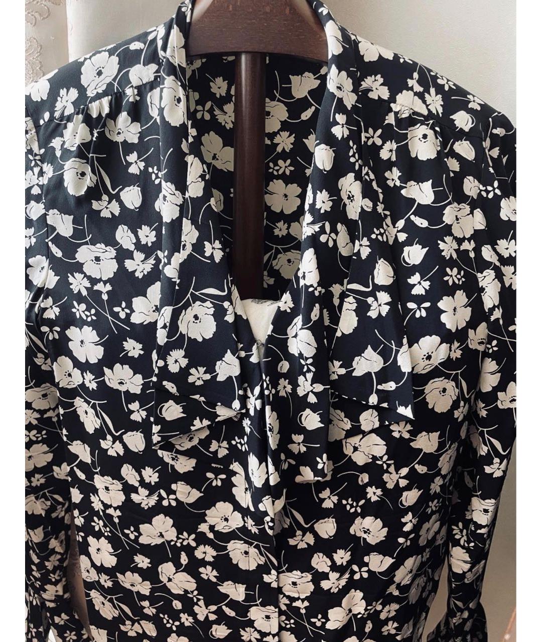 RALPH LAUREN Черная шелковая блузы, фото 5