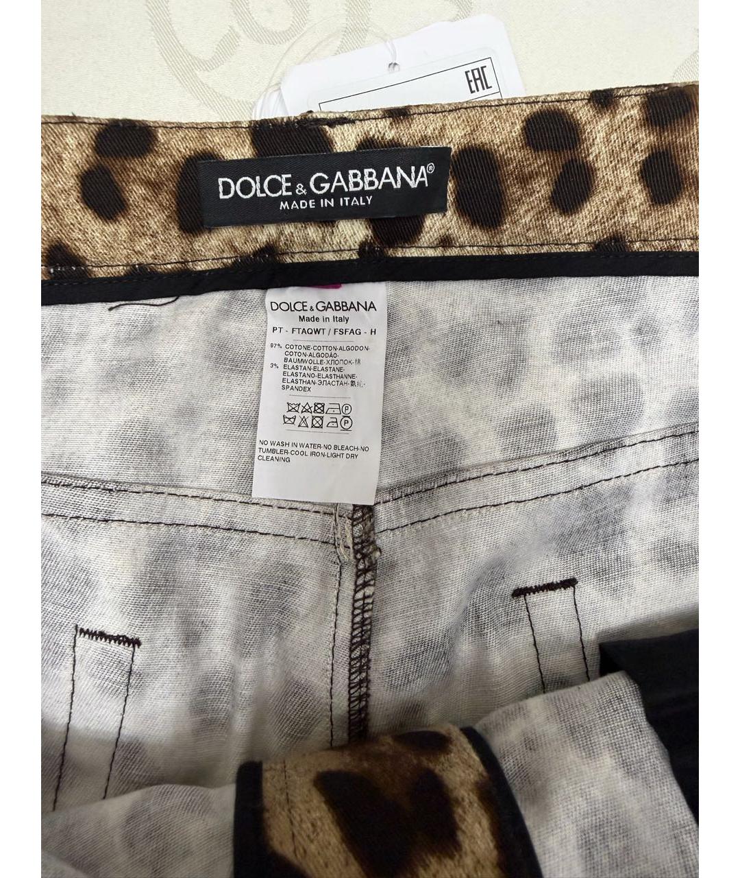 DOLCE&GABBANA Хлопковые прямые брюки, фото 4