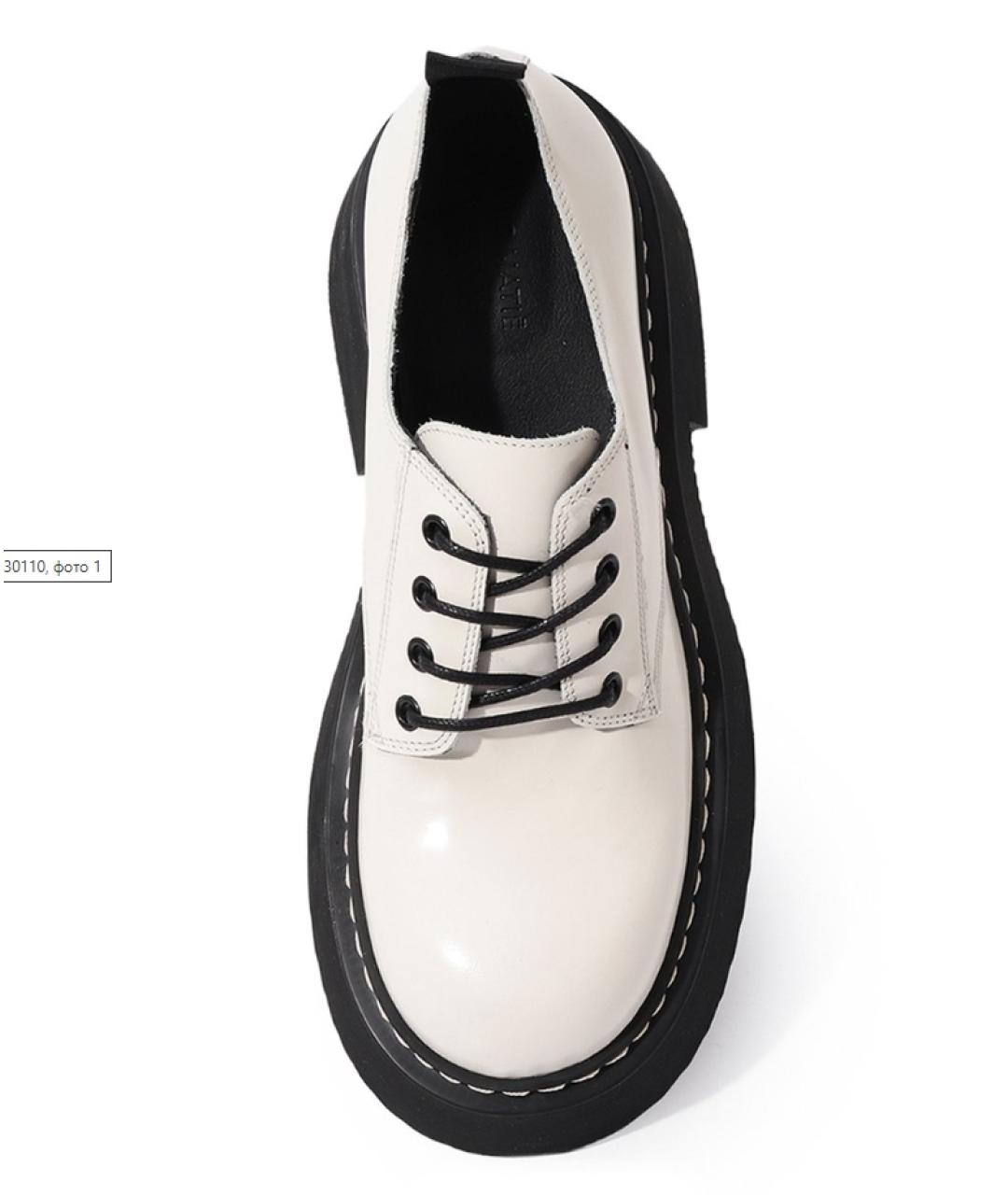 VIC MATIE Белые брогги и оксфорды из лакированной кожи, фото 3