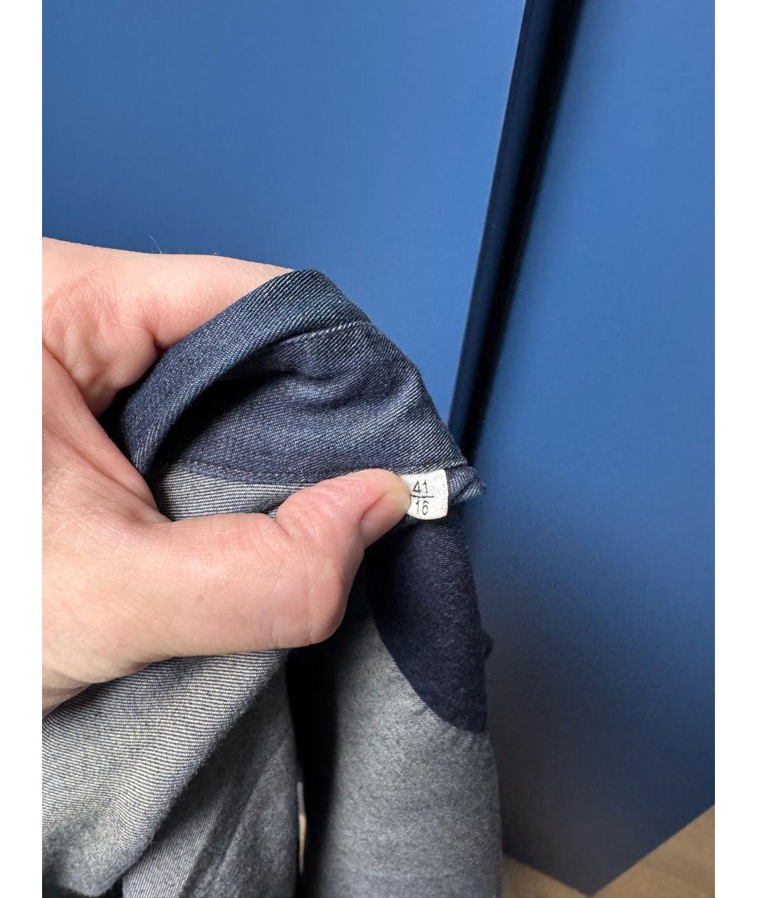 YVES SAINT LAURENT BEAUTY Синяя хлопковая кэжуал рубашка, фото 7