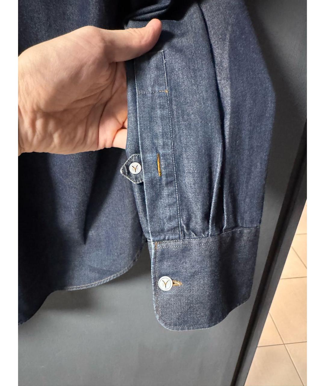 YVES SAINT LAURENT BEAUTY Синяя хлопковая кэжуал рубашка, фото 4