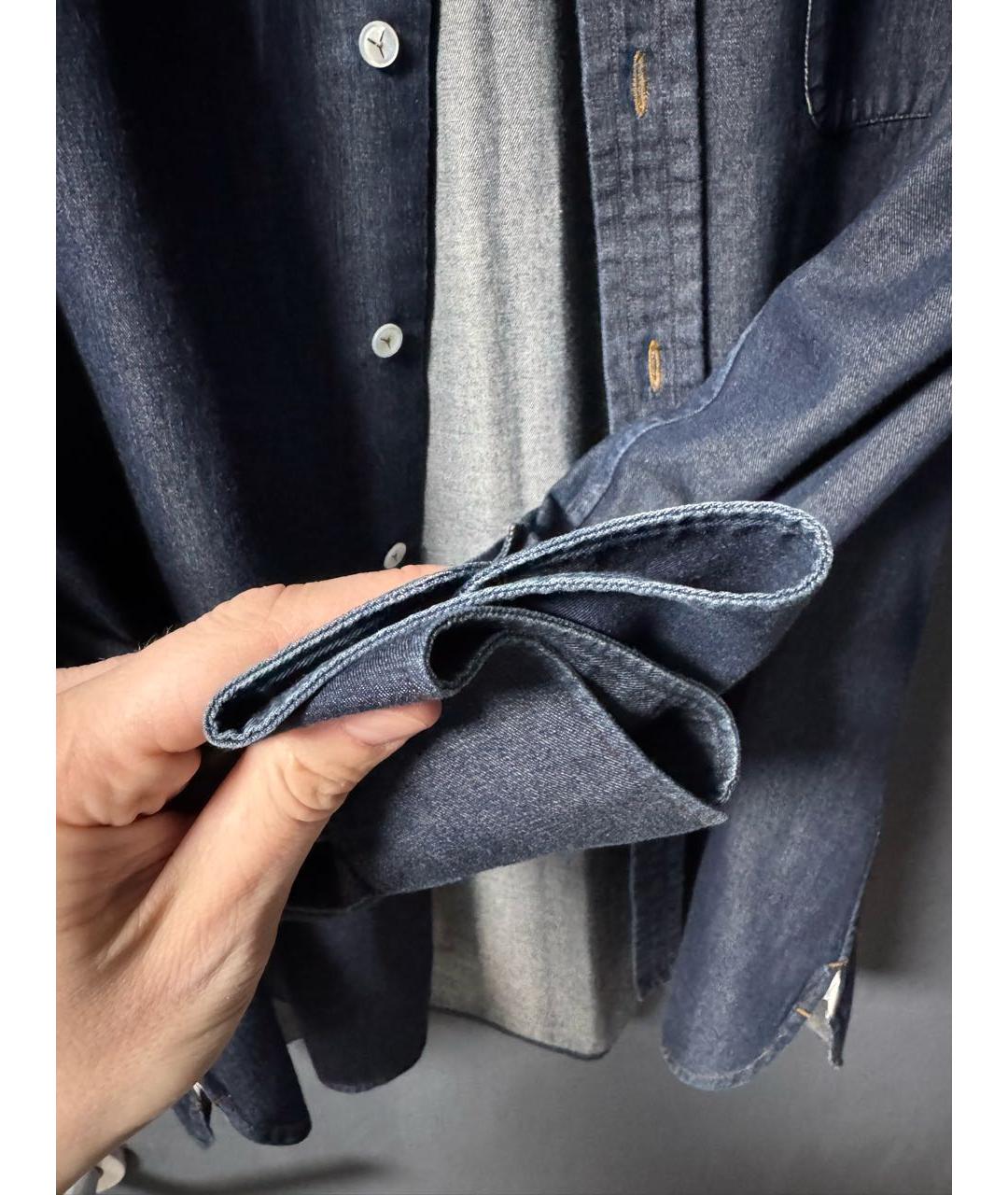 YVES SAINT LAURENT BEAUTY Синяя хлопковая кэжуал рубашка, фото 5