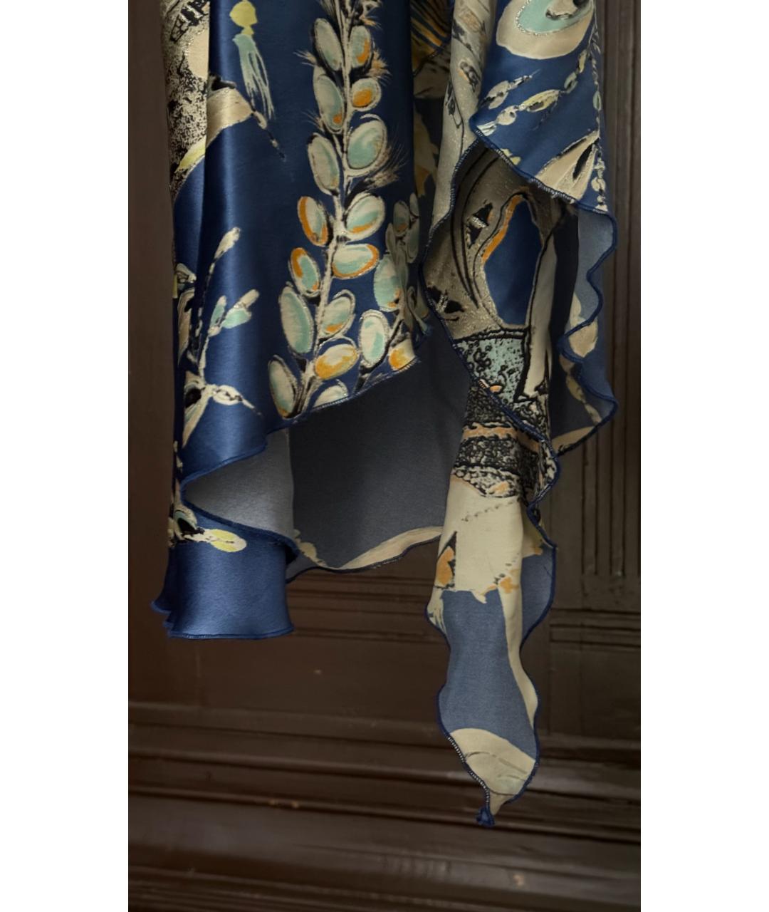 JUST CAVALLI Голубое коктейльное платье, фото 5