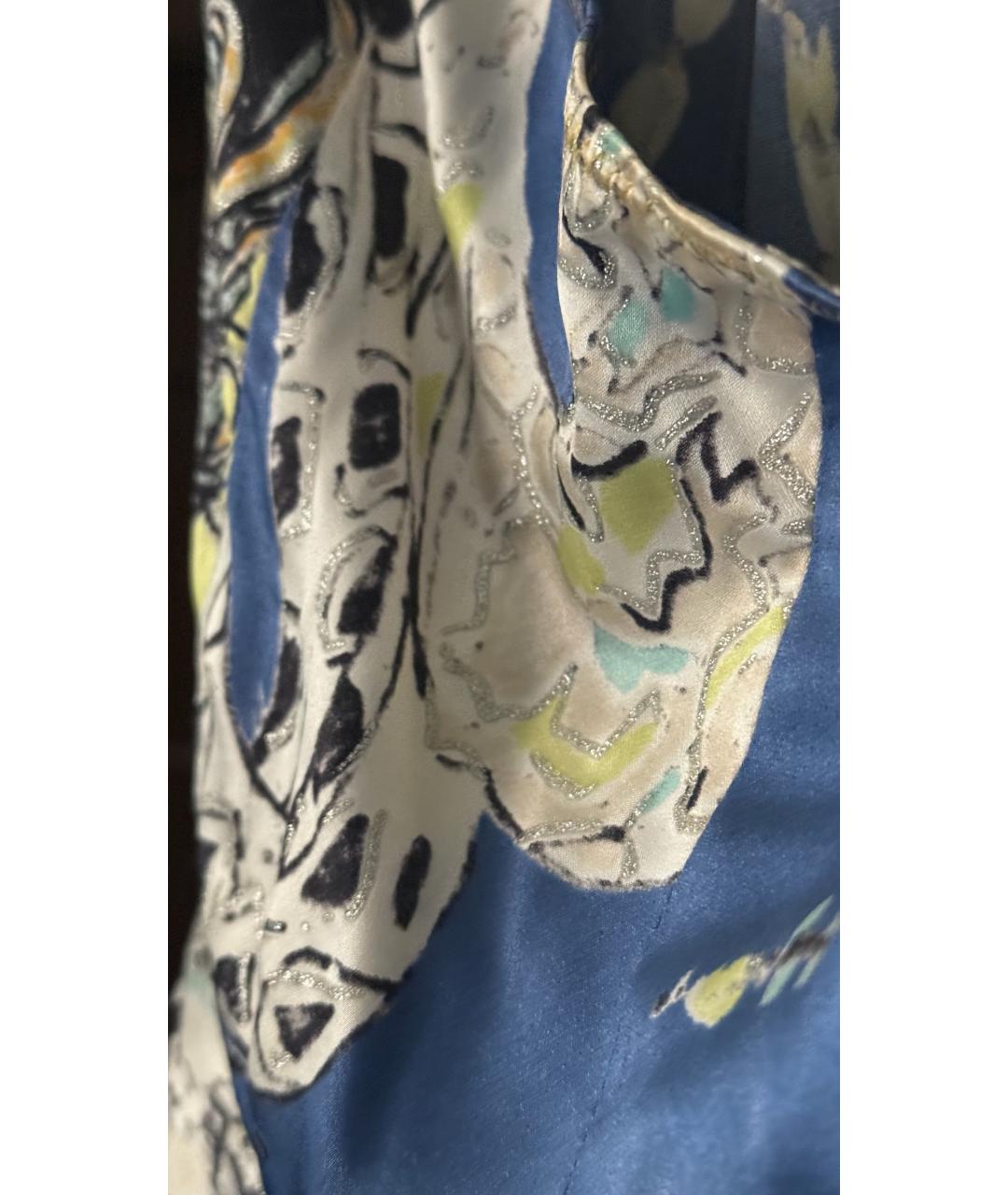 JUST CAVALLI Голубое коктейльное платье, фото 4