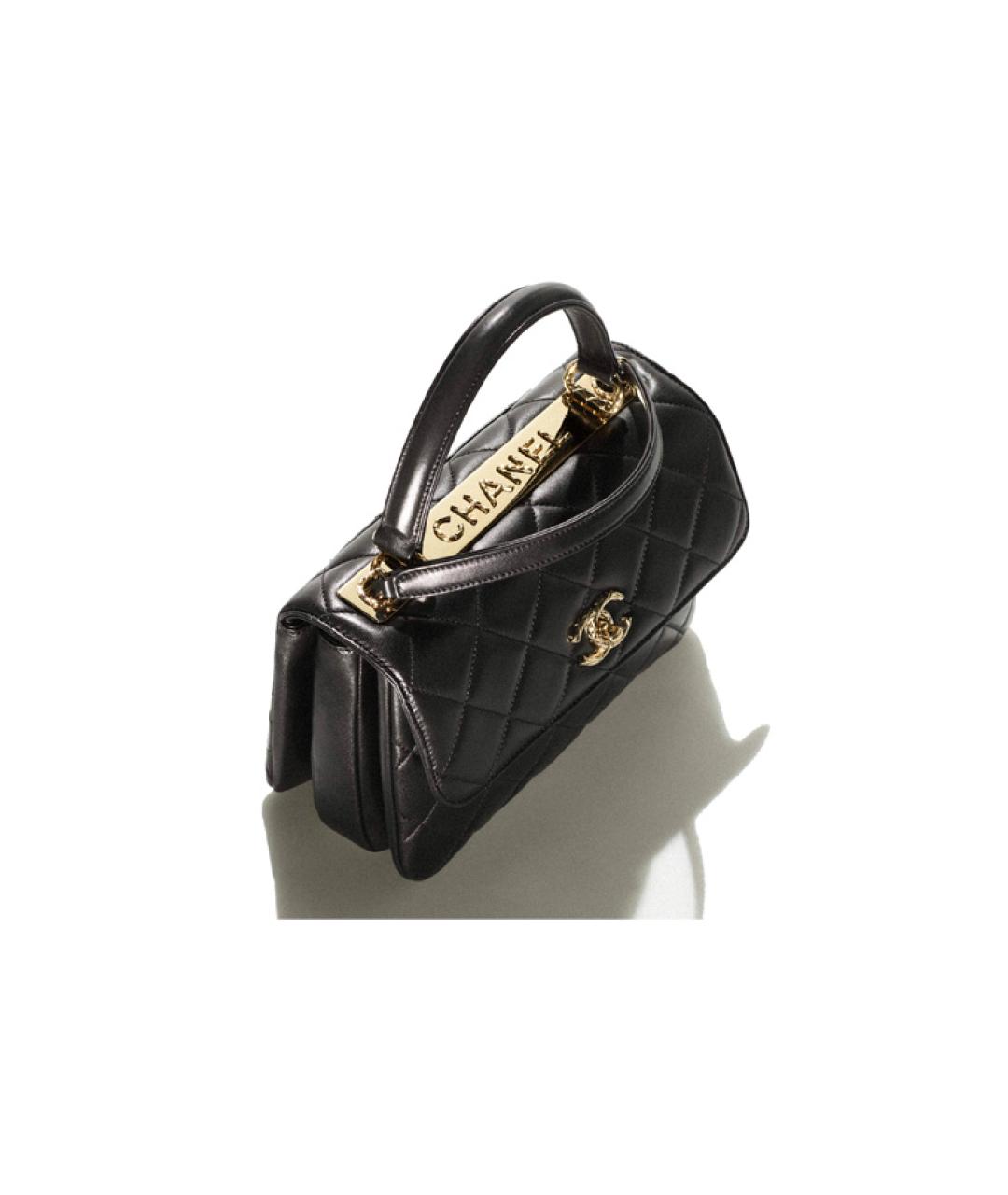 CHANEL Черная кожаная сумка через плечо, фото 3