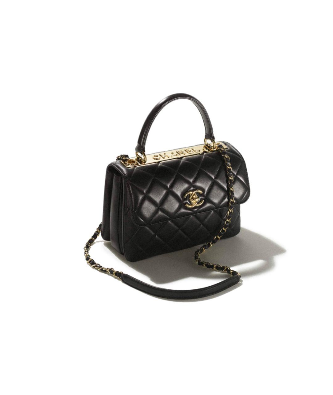 CHANEL Черная кожаная сумка через плечо, фото 2