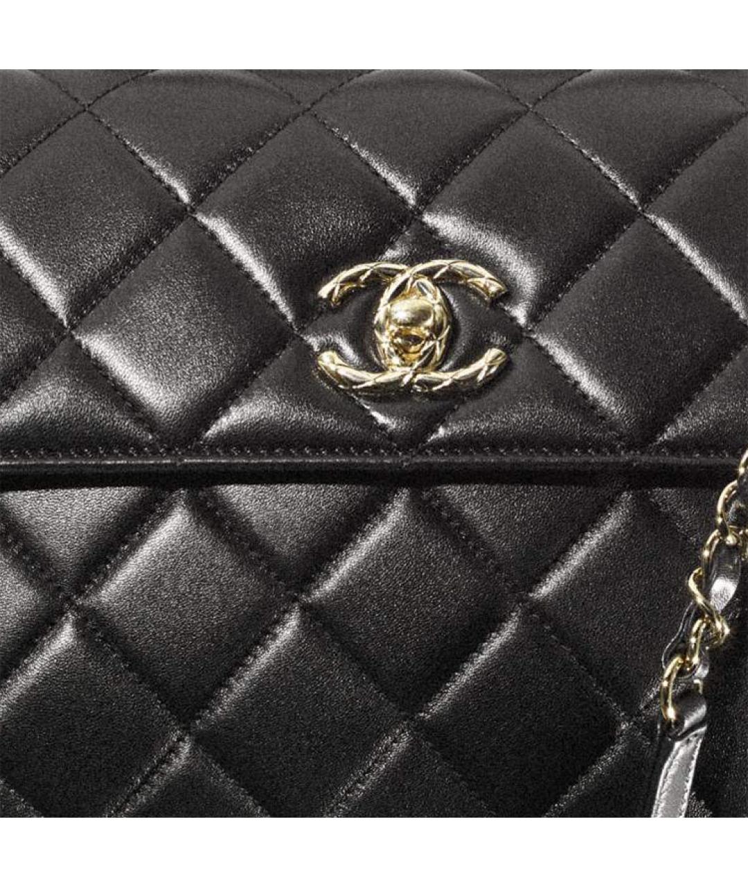 CHANEL Черная кожаная сумка через плечо, фото 5