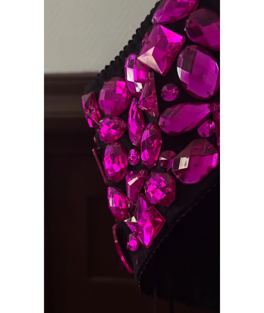 DOLCE&GABBANA Фуксия шелковая майка, фото 4