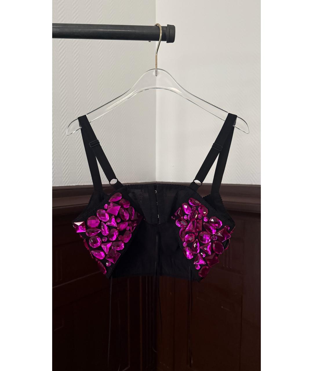 DOLCE&GABBANA Фуксия шелковая майка, фото 2