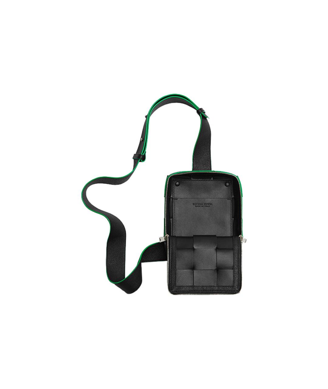 BOTTEGA VENETA Зеленая кожаная сумка на плечо, фото 4