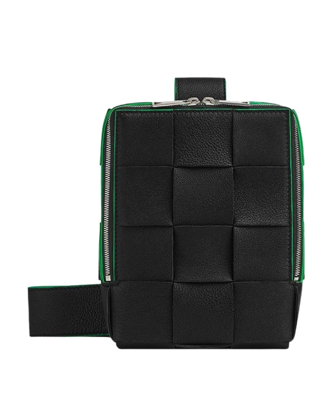 BOTTEGA VENETA Зеленая кожаная сумка на плечо, фото 1