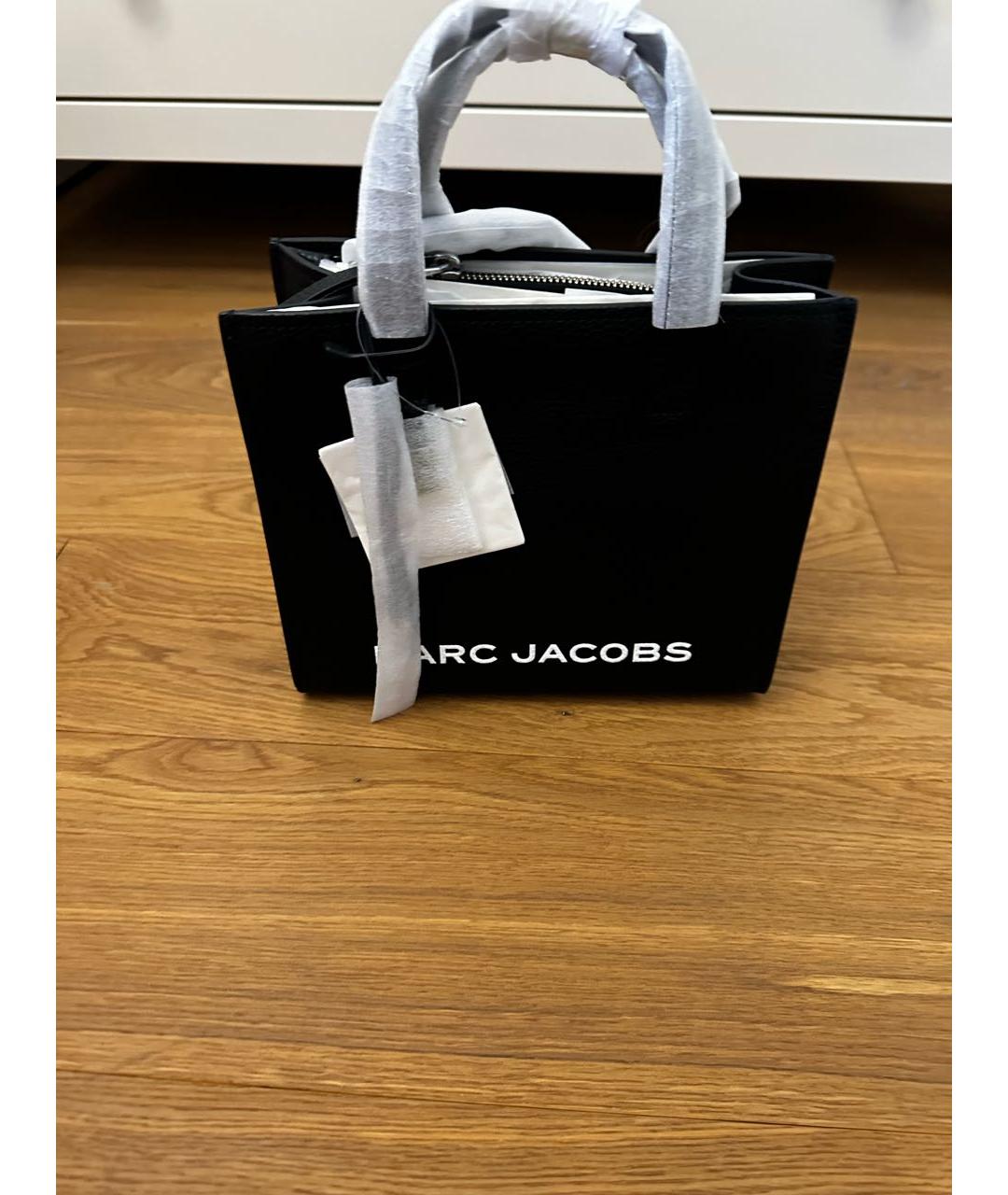 MARC JACOBS Черная кожаная сумка тоут, фото 2