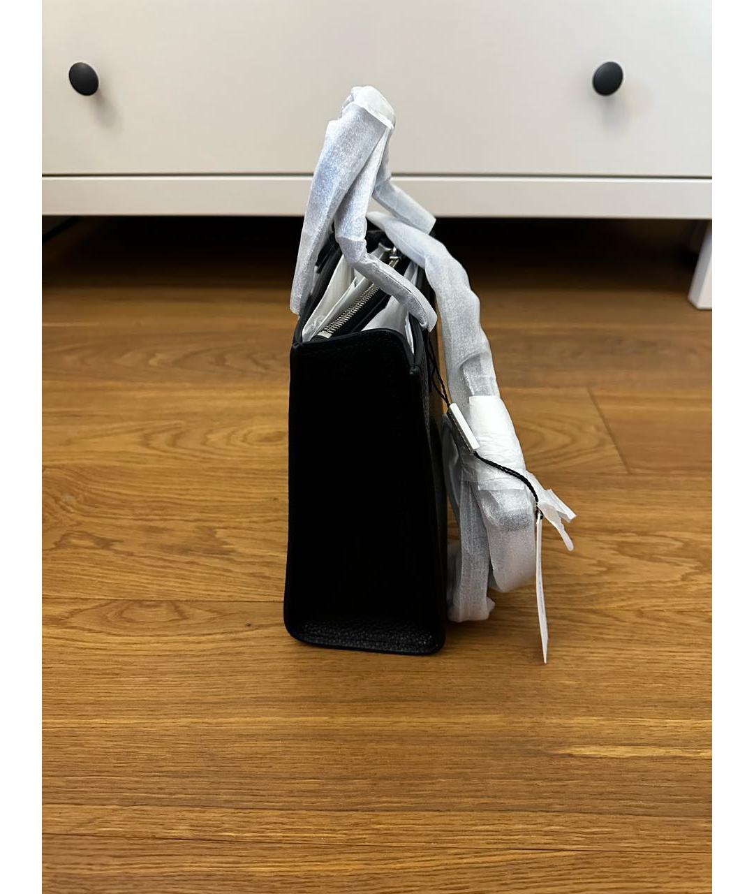 MARC JACOBS Черная кожаная сумка тоут, фото 3