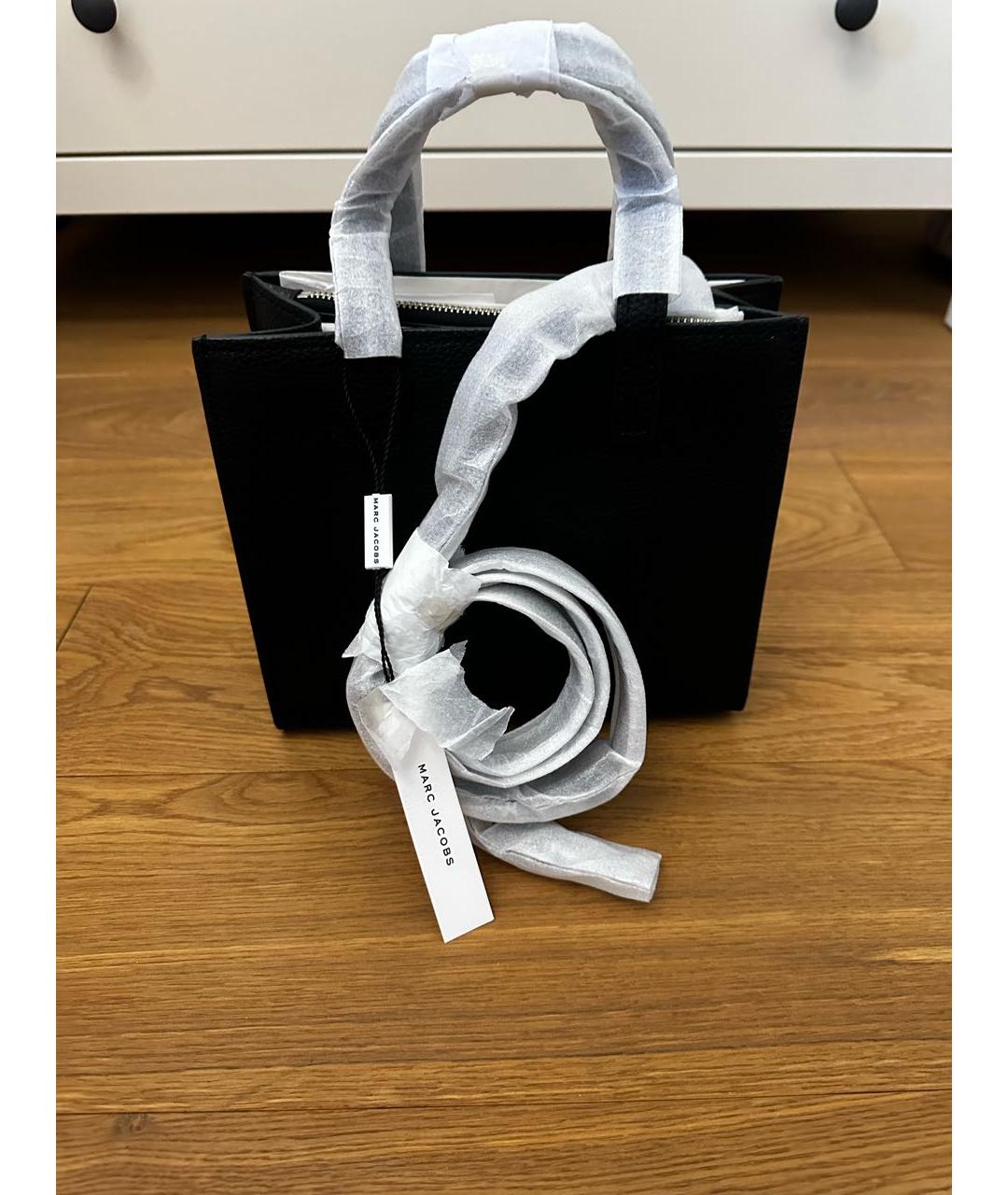 MARC JACOBS Черная кожаная сумка тоут, фото 4
