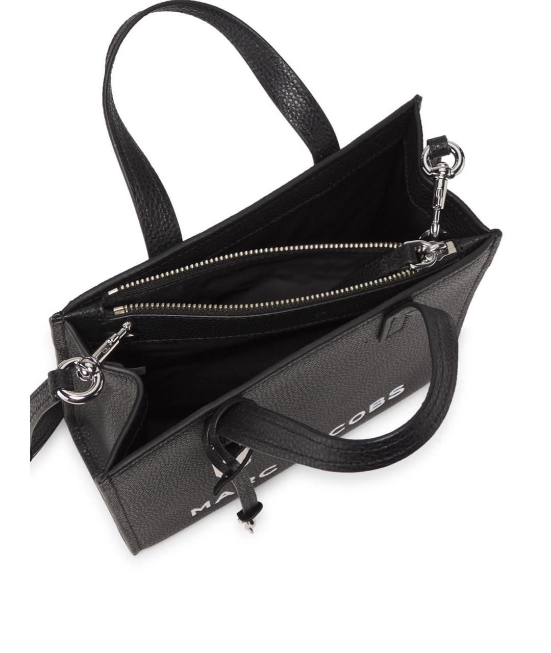 MARC JACOBS Черная кожаная сумка тоут, фото 7