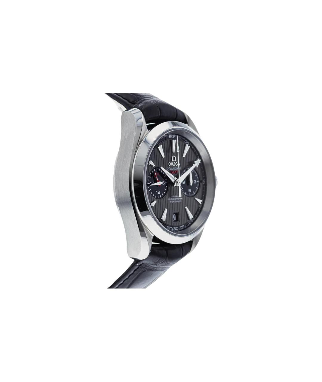 OMEGA Черные металлические часы, фото 2