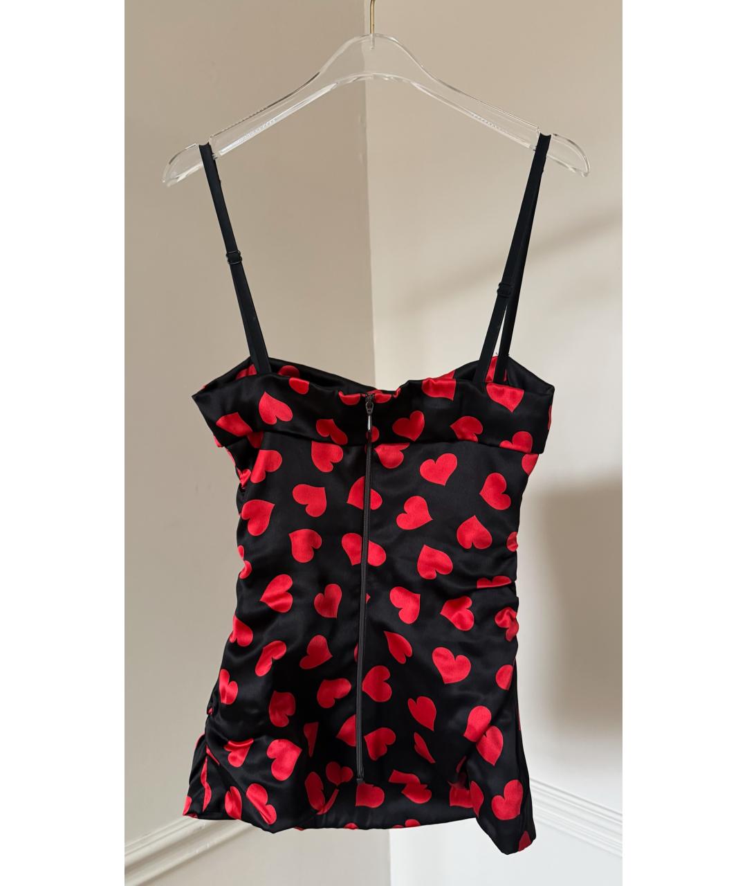 DOLCE&GABBANA Черная шелковая майка, фото 2