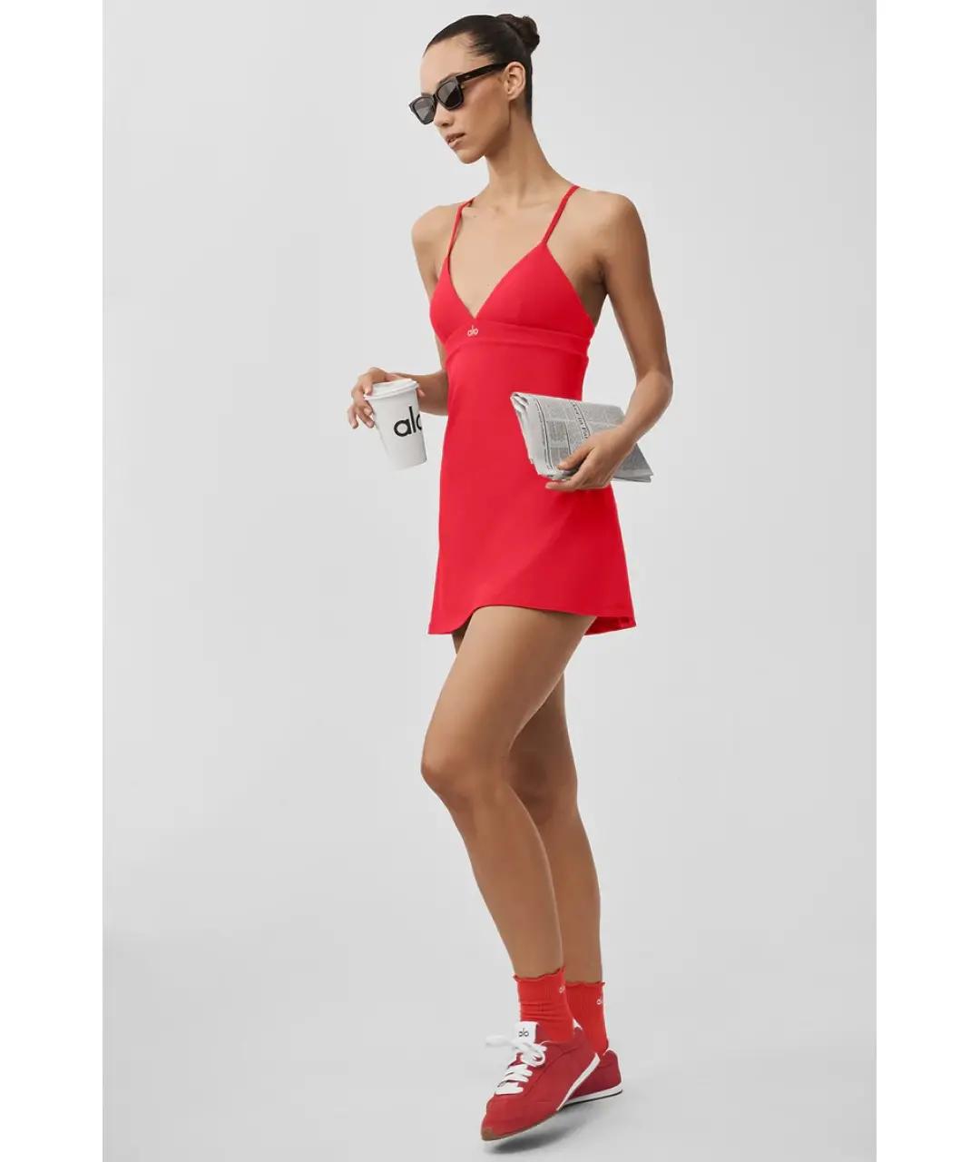 ALO YOGA Красное платье, фото 5