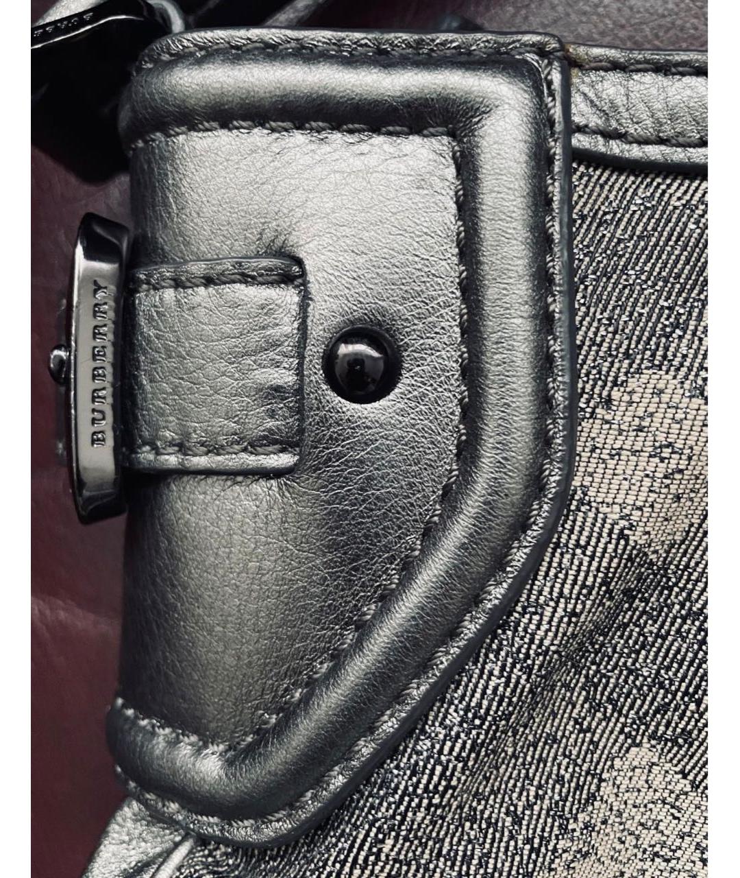 BURBERRY Серебряная сумка через плечо, фото 6