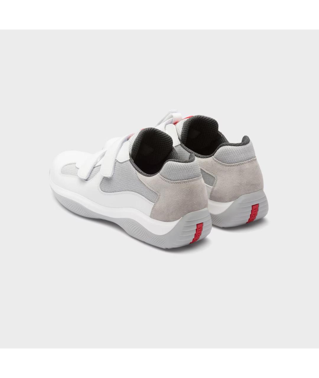 PRADA Белые низкие кроссовки / кеды, фото 5