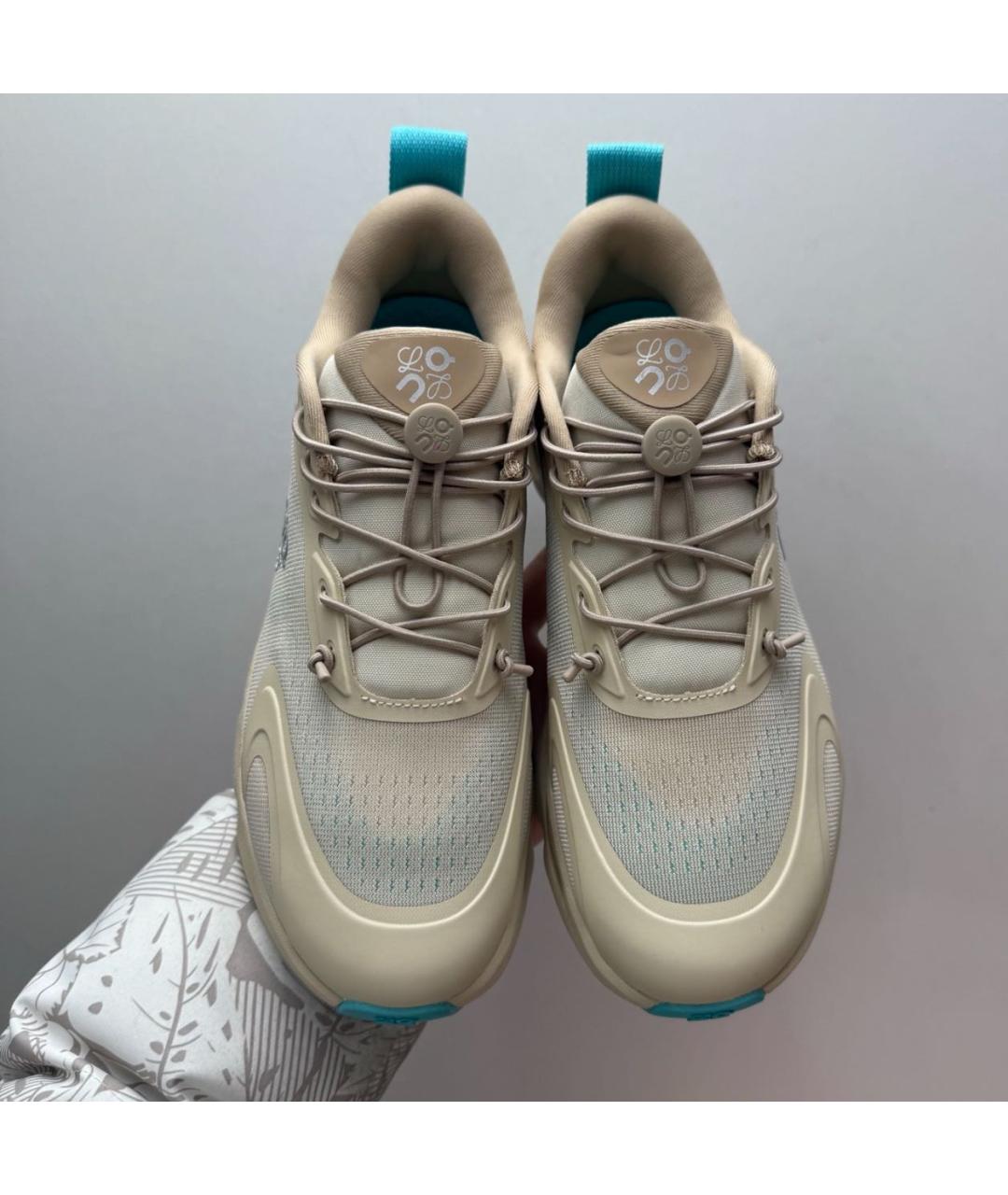 LOEWE Бежевые кроссовки, фото 8