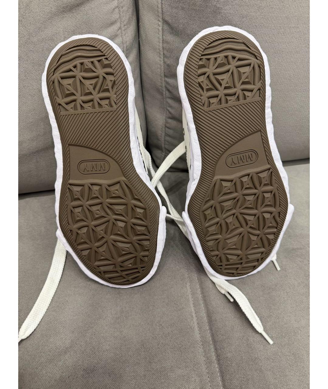 MAISON MIHARA YASUHIRO Белые текстильные низкие кроссовки / кеды, фото 7