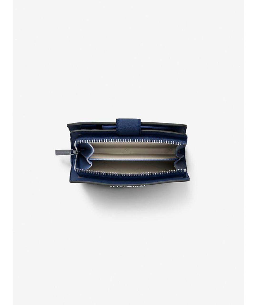 MICHAEL KORS Синий кожаный кошелек, фото 4