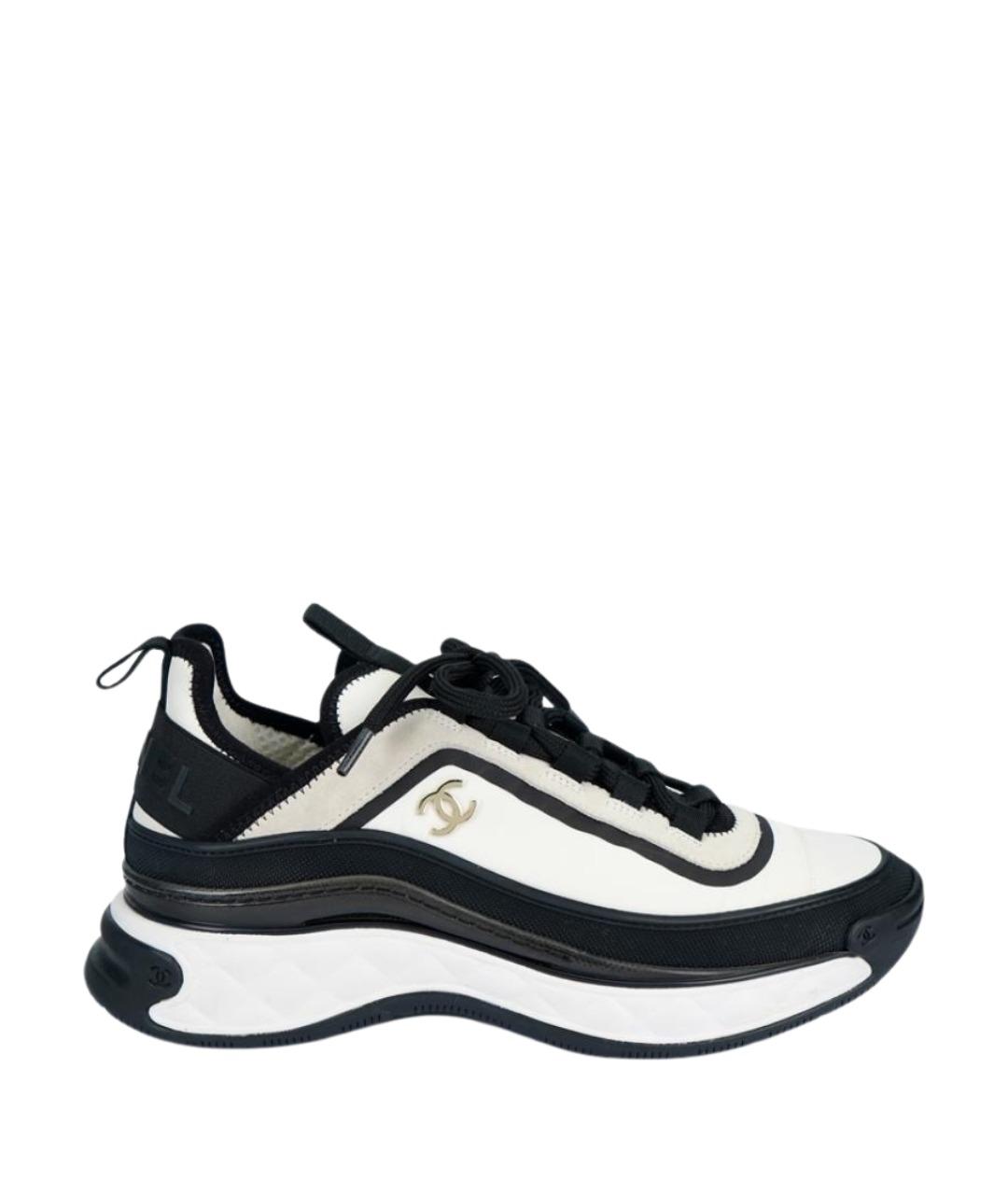 CHANEL Черные кожаные кроссовки, фото 1