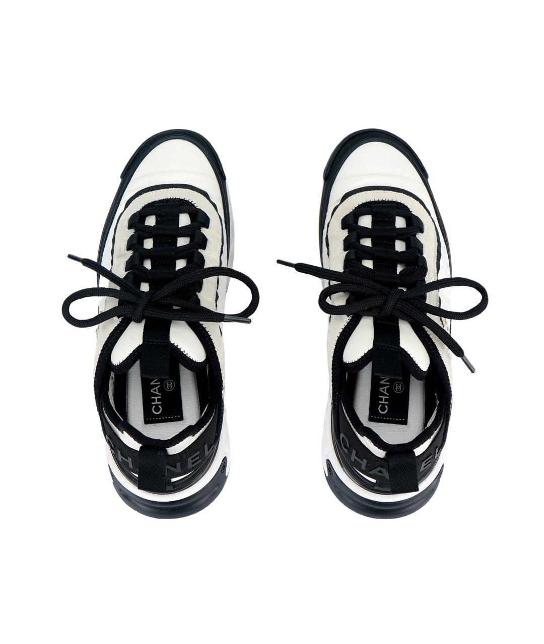CHANEL Черные кожаные кроссовки, фото 3