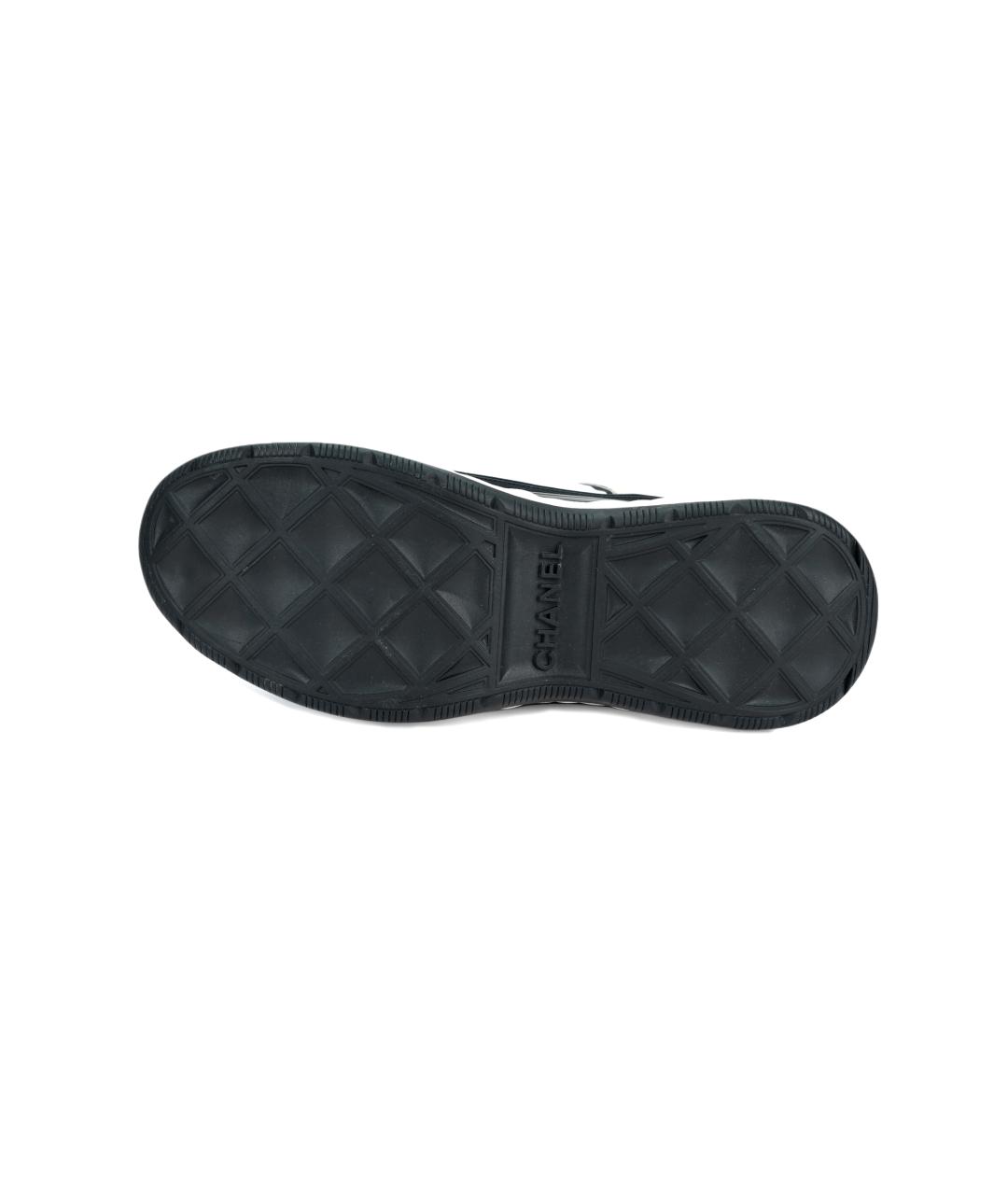 CHANEL Черные кожаные кроссовки, фото 5